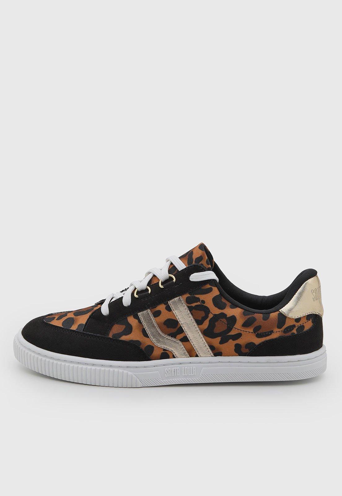 Tênis Feminino Santa Lolla Animal Print Marrom
