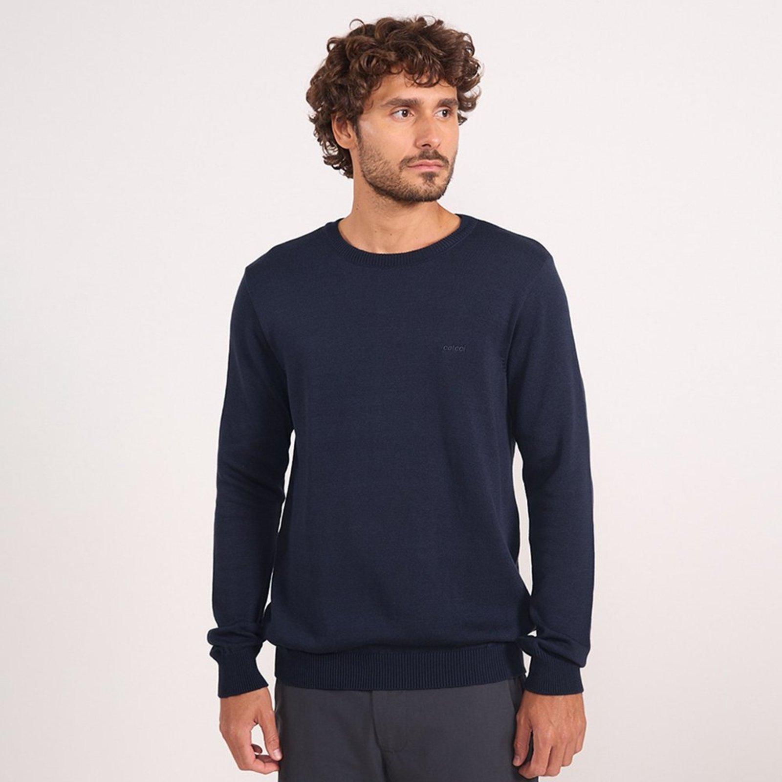 Suéter Tricot Colcci Basic In26 Marinho Masculino