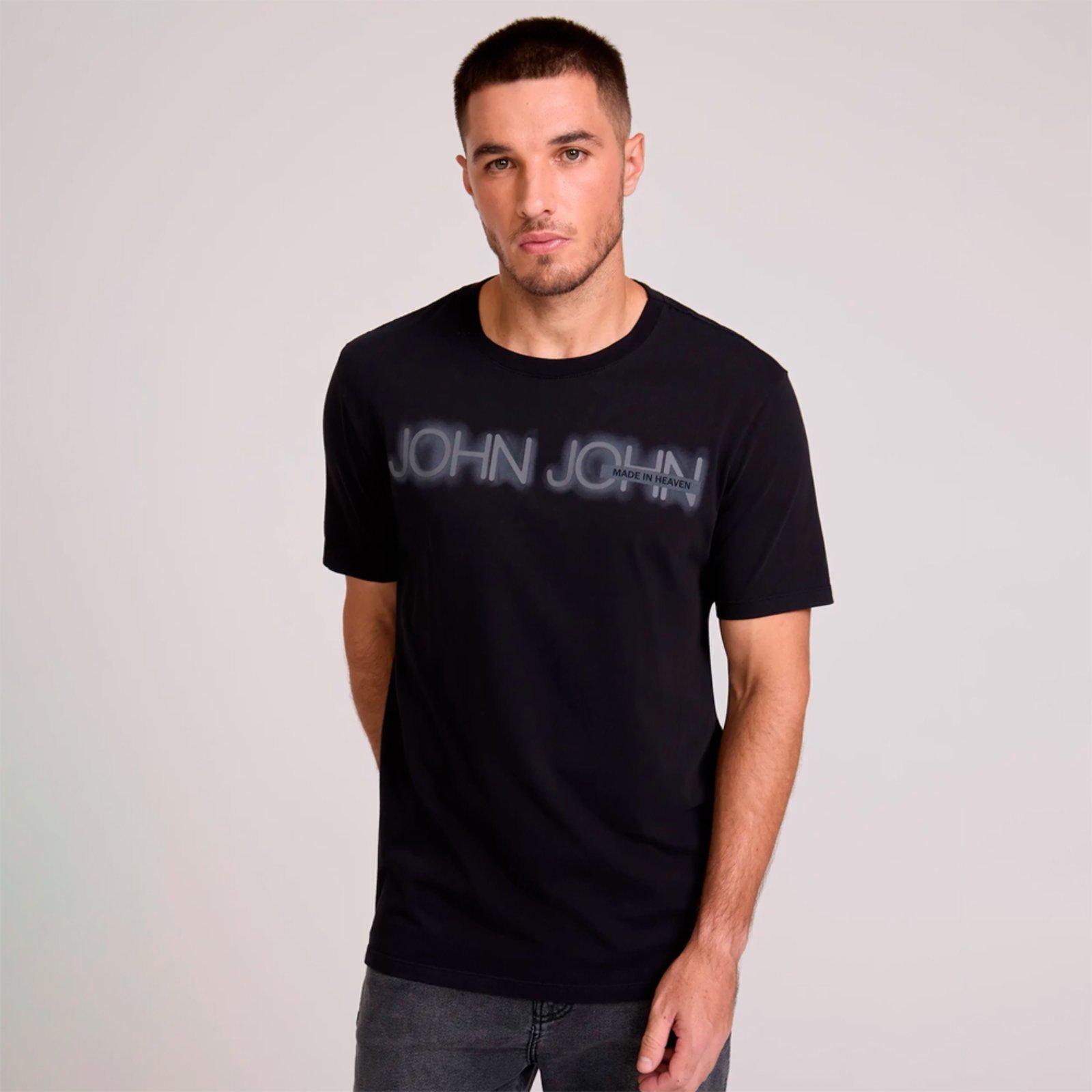 Camiseta John John Slim Lines Pr26 Preto Masculino