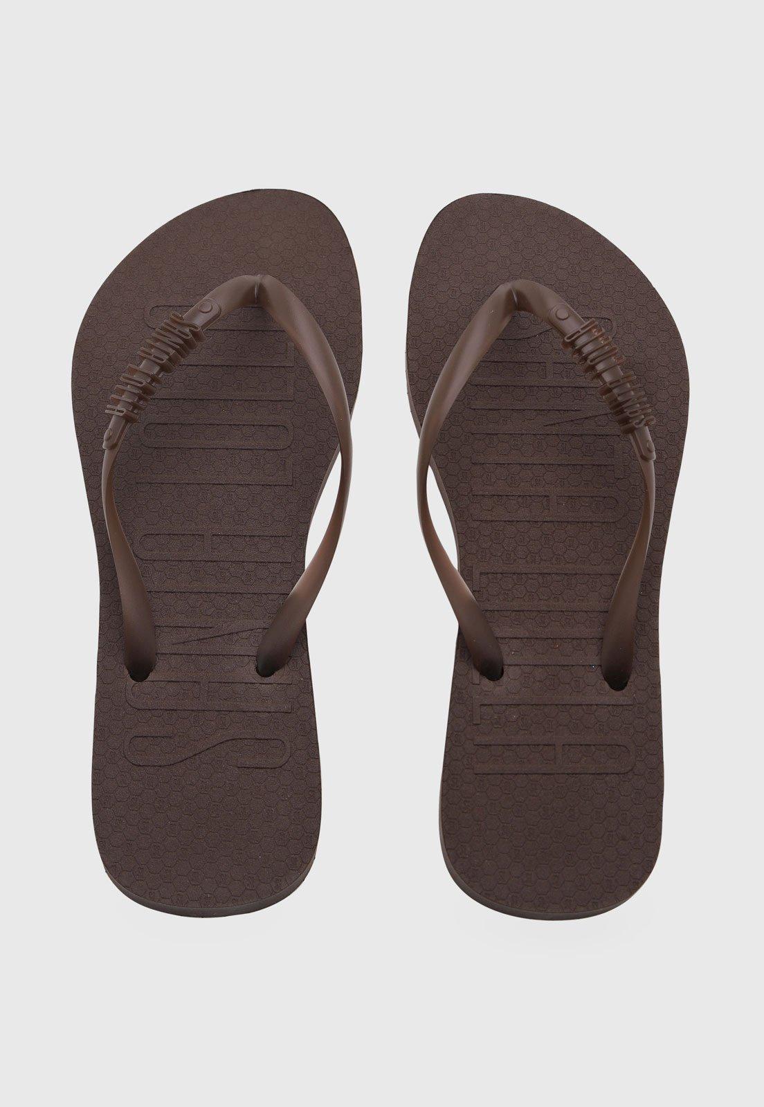 Chinelo Feminino Santa Lolla Tiras Marrom