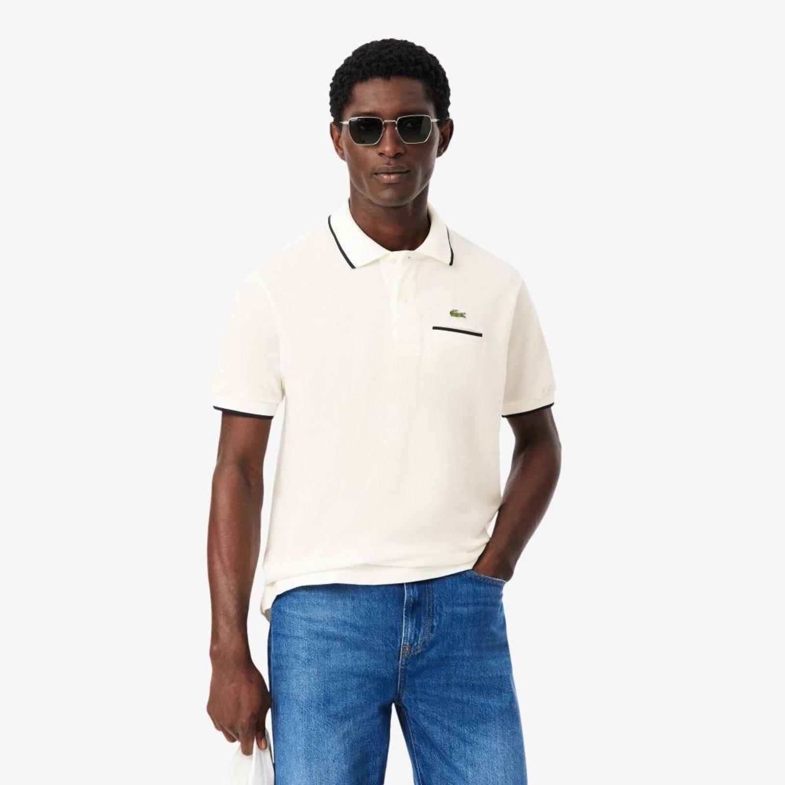 Camisa Polo Pocket Accent L.12.12, ajuste clássico Branco