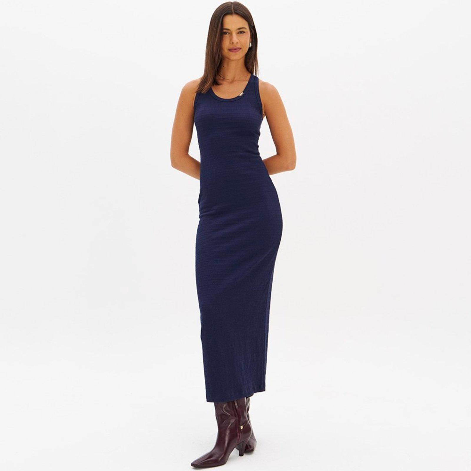 Vestido Super Mid Lança Perfume Noslev In26 Marinho Feminino