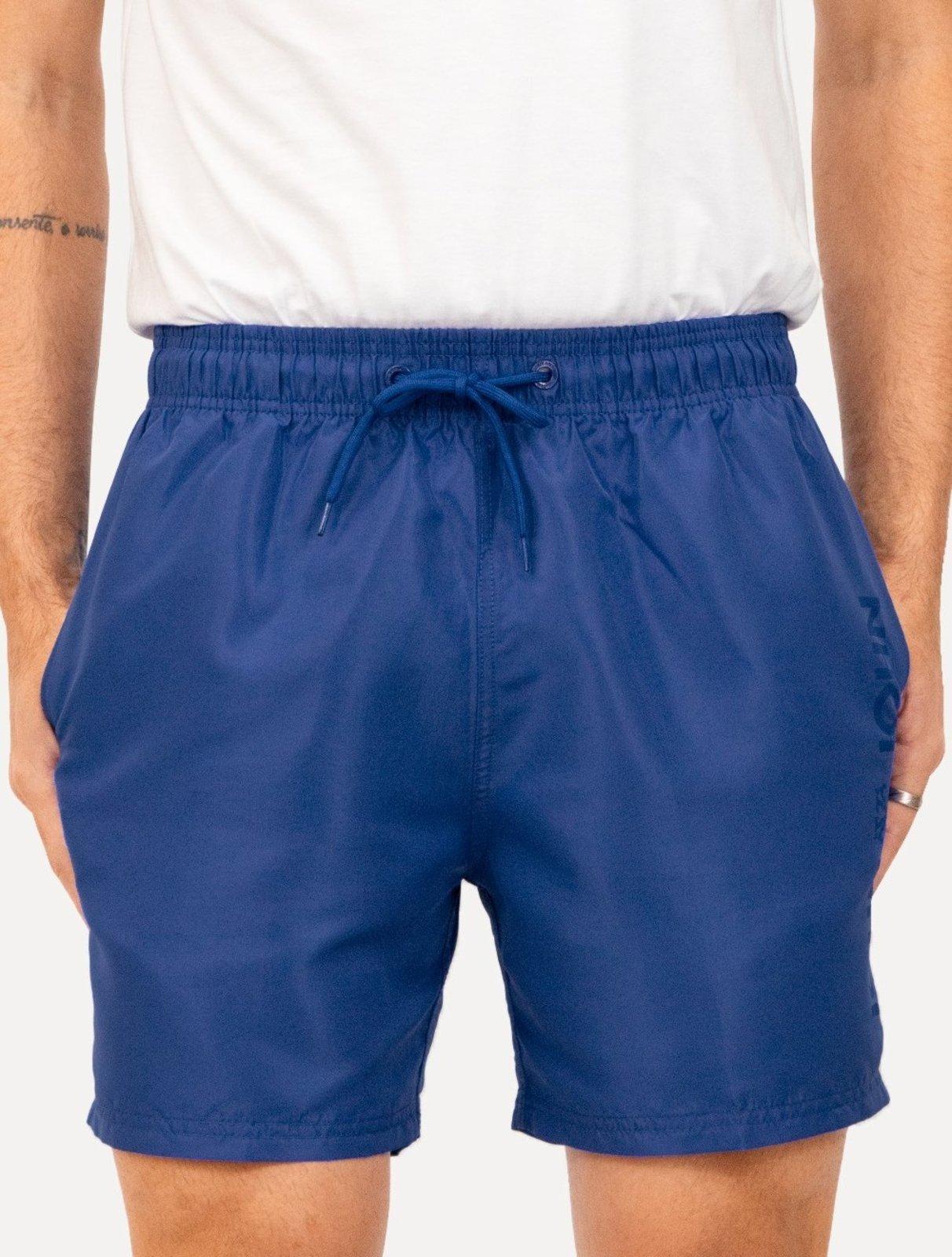 Short John John Masculino Trancoso Fiji Bic Azul Royal