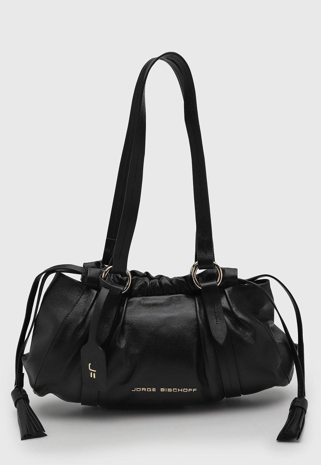 Bolsa Média Feminina Jorge Bischoff Franzido Preta