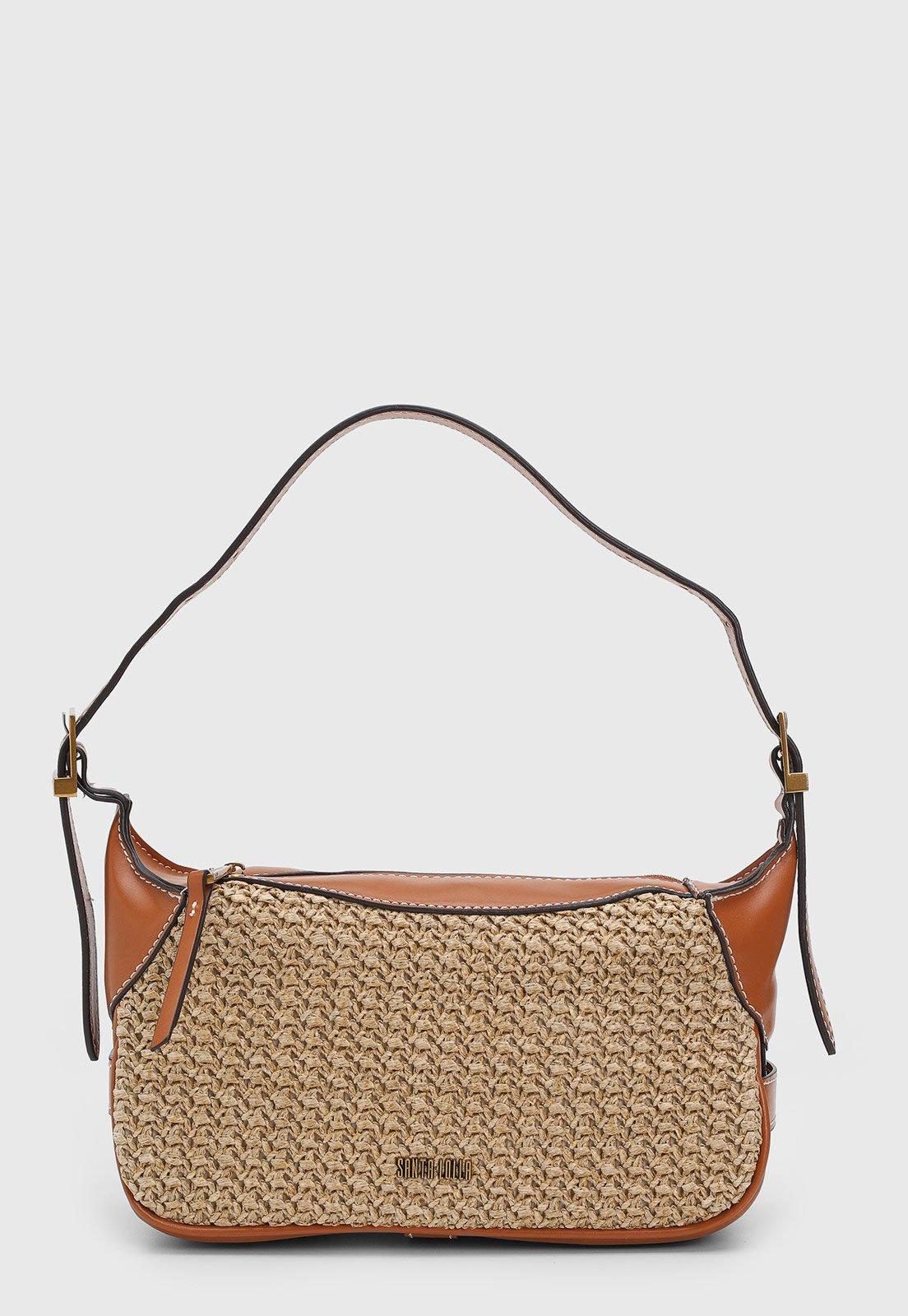 Bolsa Feminina Santa Lolla Textura Tramado Caramelo