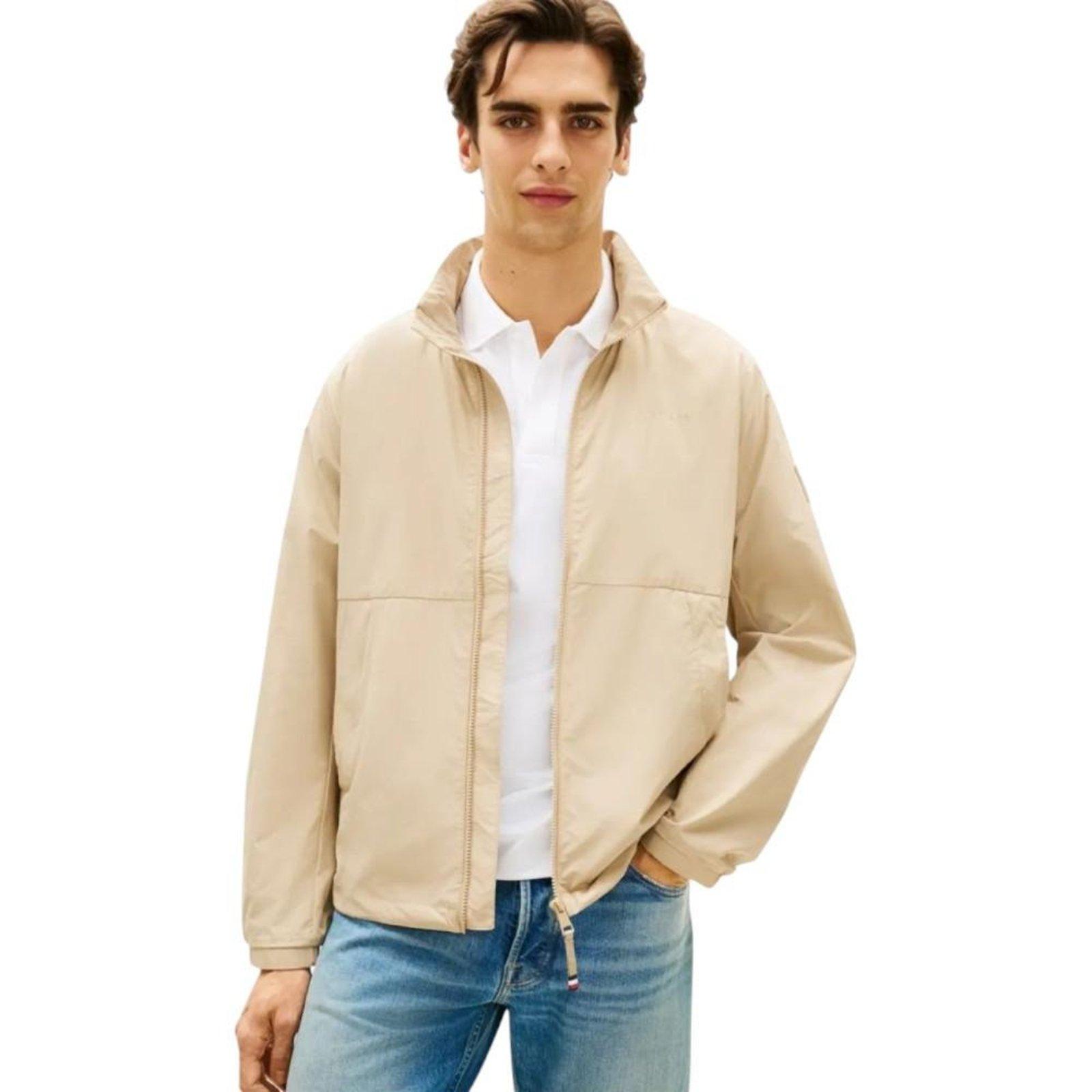 Jaqueta Tommy Hilfiger Branded Blouson Masculino Bege