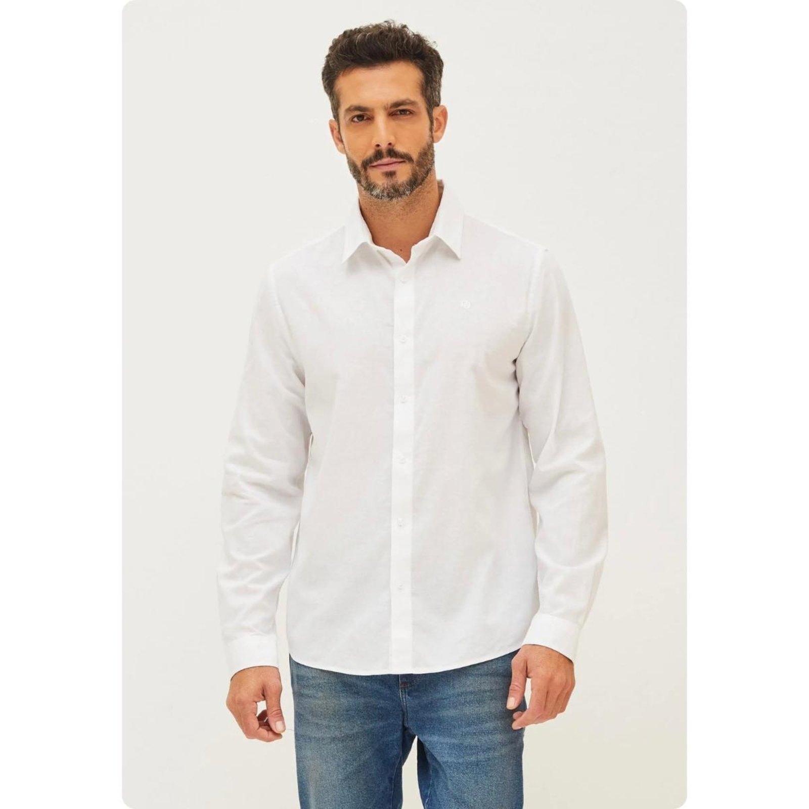 Camisa Colcci Linho Relax Azul