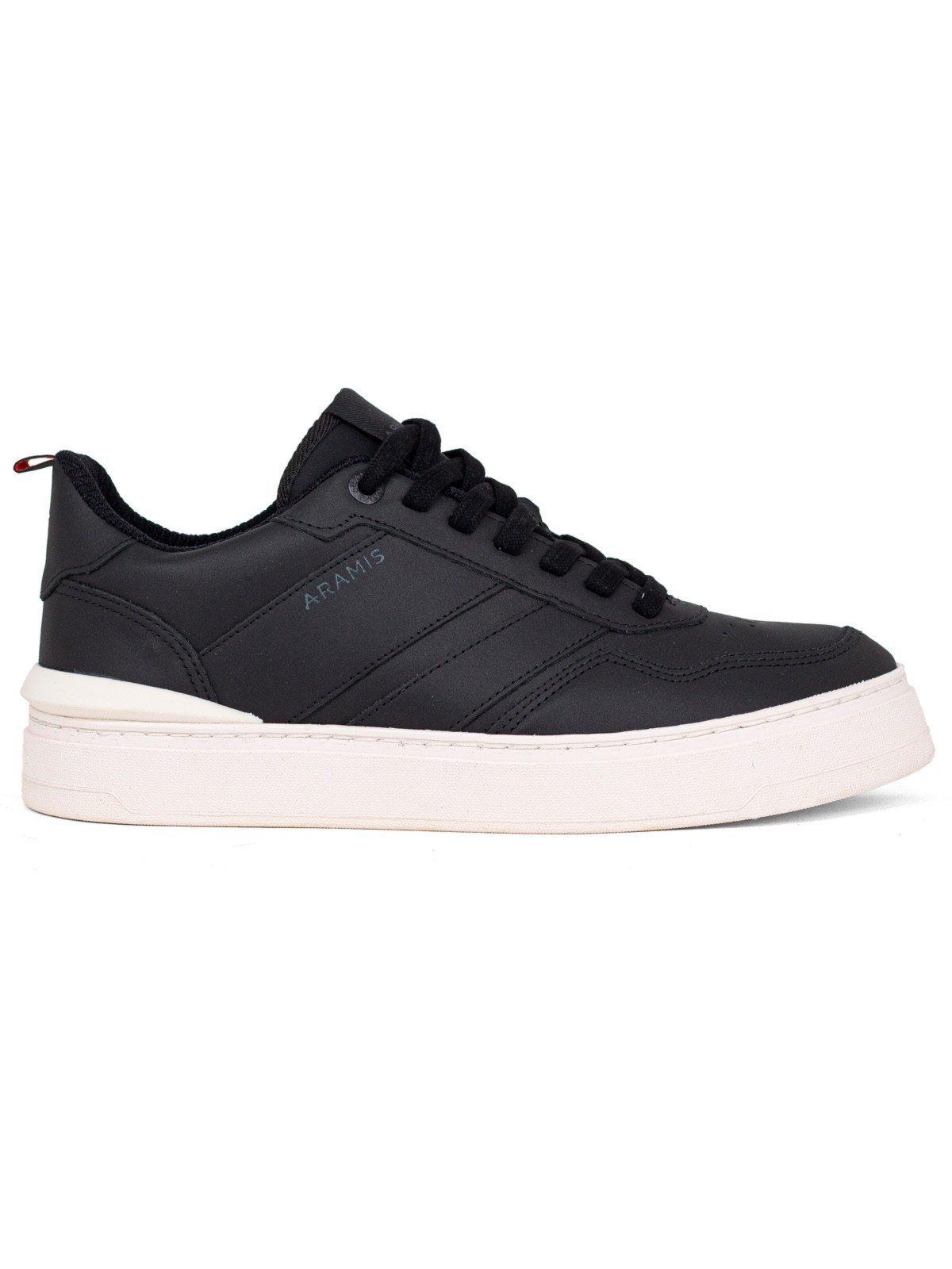 Tênis Masculino Aramis Casual Legacy Rise Couro Legítimo Premium Conforto Preto