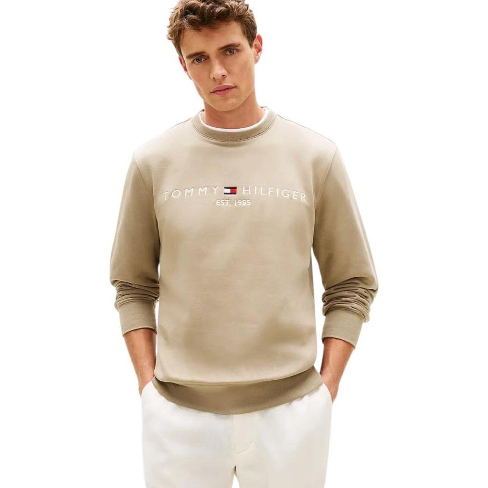 Moletom Tommy Hilfiger Logo Masculino Bege
