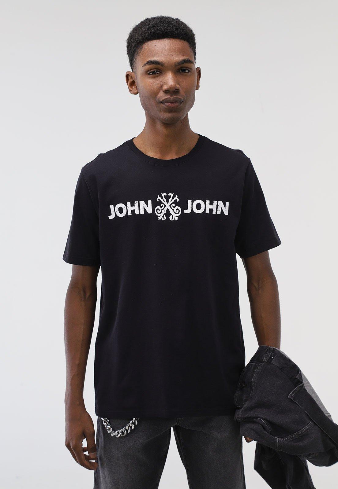 Camiseta John John Logo Preta
