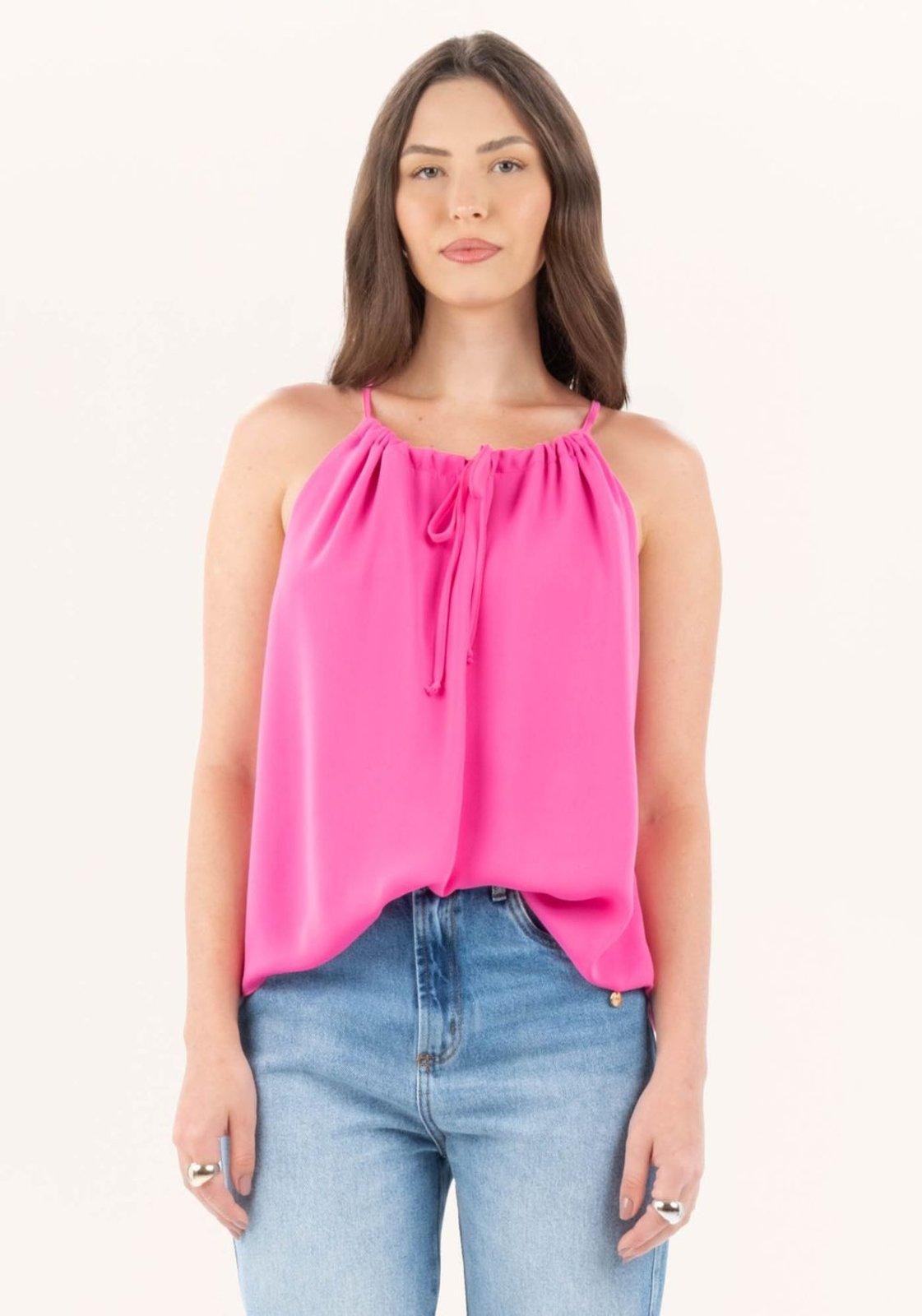 Blusa Ampla Com Amarração Frontal Lança Perfume
