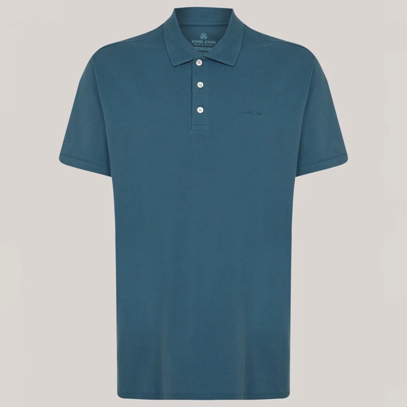 Camisa Polo John John Regular New Pr26 Azul Masculino