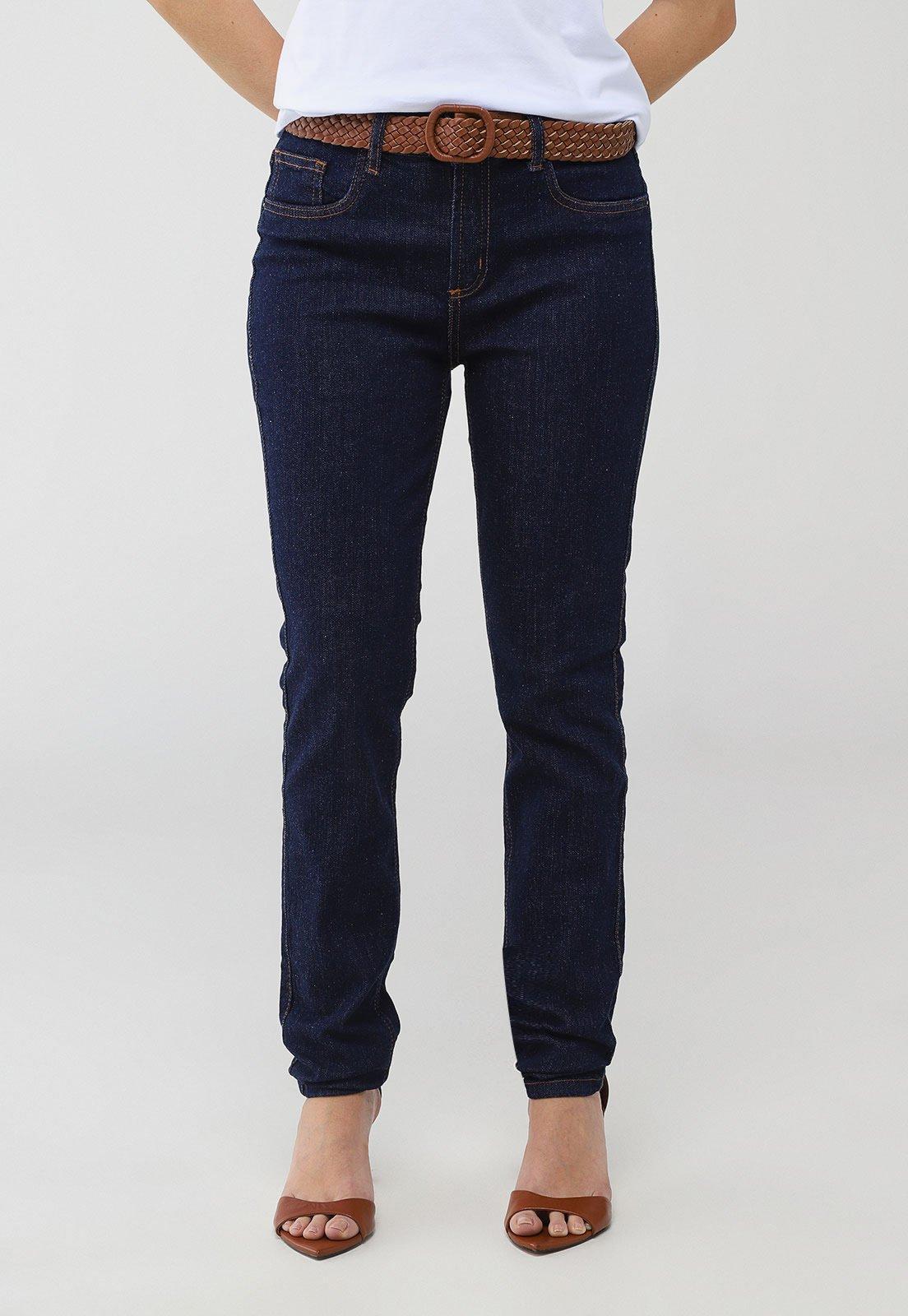 Calça Jeans Feminina Lança Perfume Nix Skinny High Azul Escuro