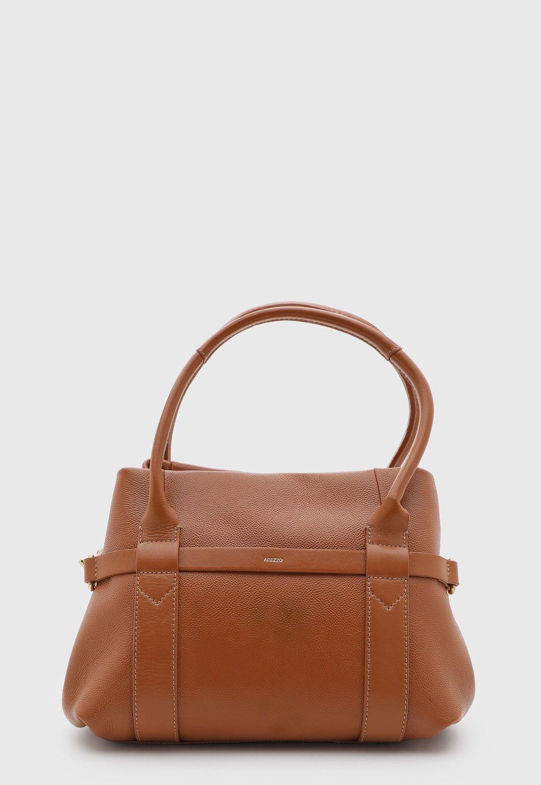 Bolsa Feminina Arezzo Couro Estruturada Marrom