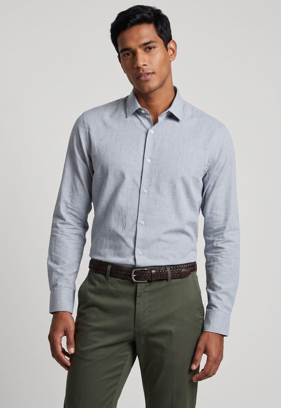 Camisa Masculina Aramis Manga Longa Verde