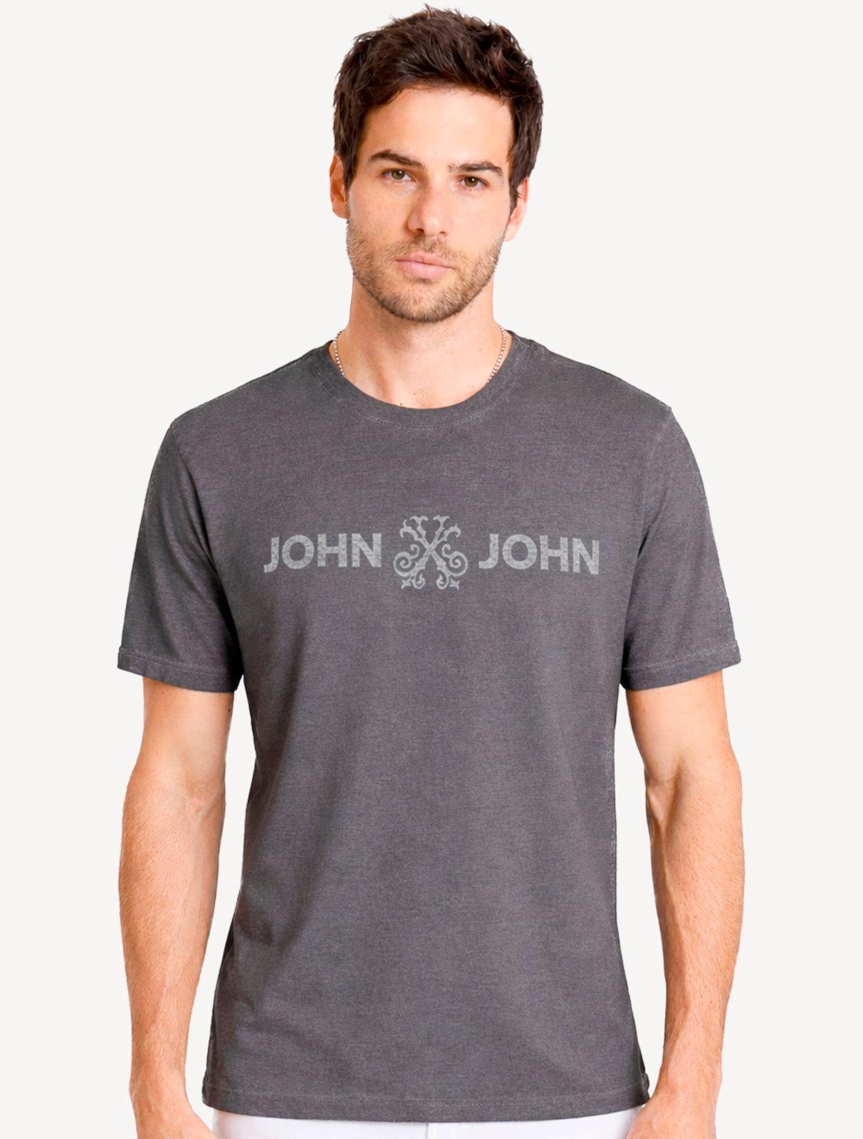 Camiseta John John Masculina Fit Basic Cinza Escuro