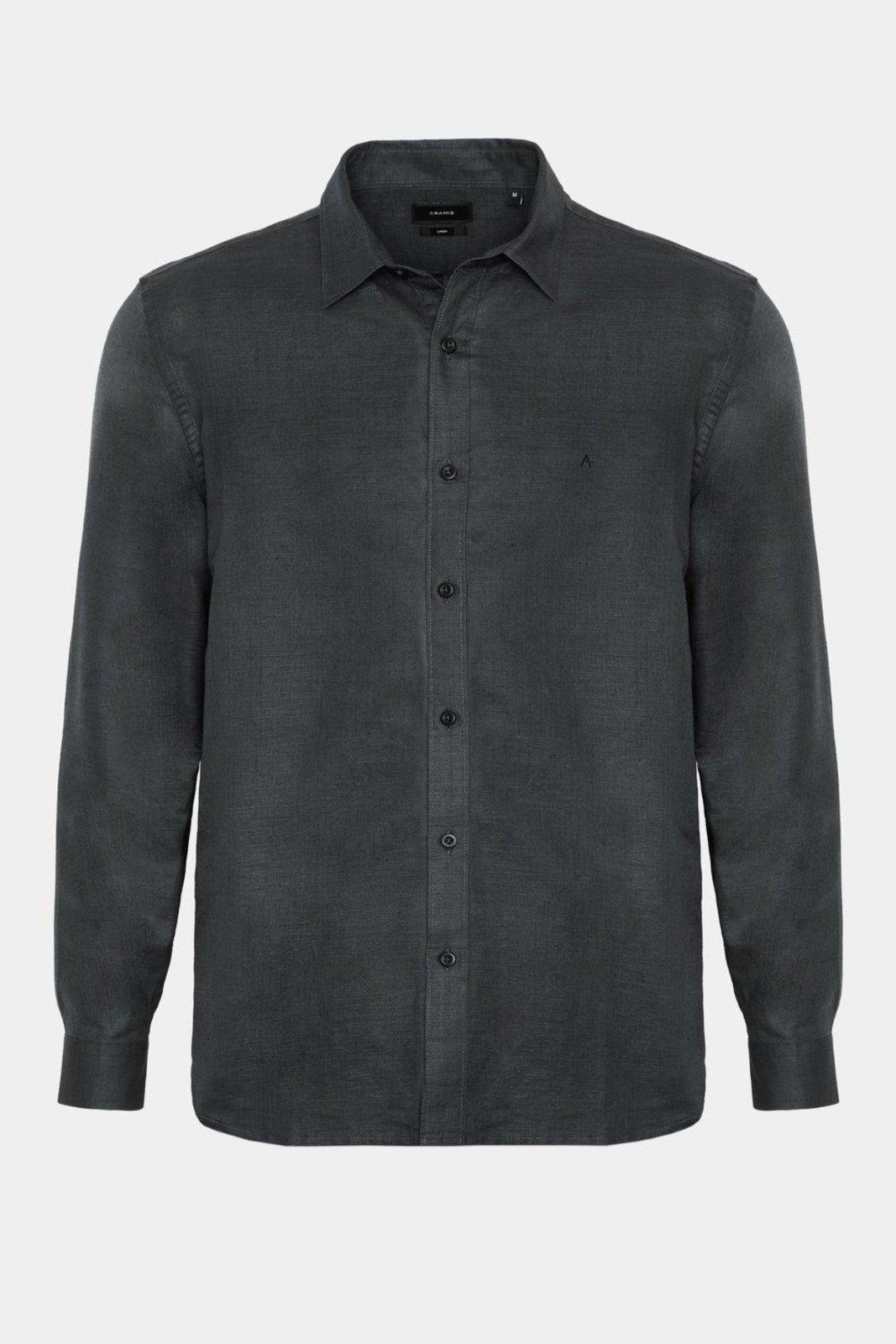 Camisa Aramis Aramis Manga Longa Regular Linho Preto