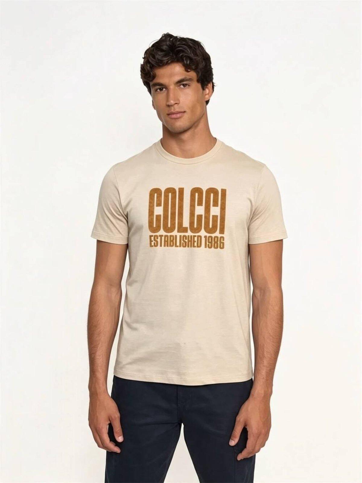 Camiseta com Estampa Established Colcci Bege Taupe