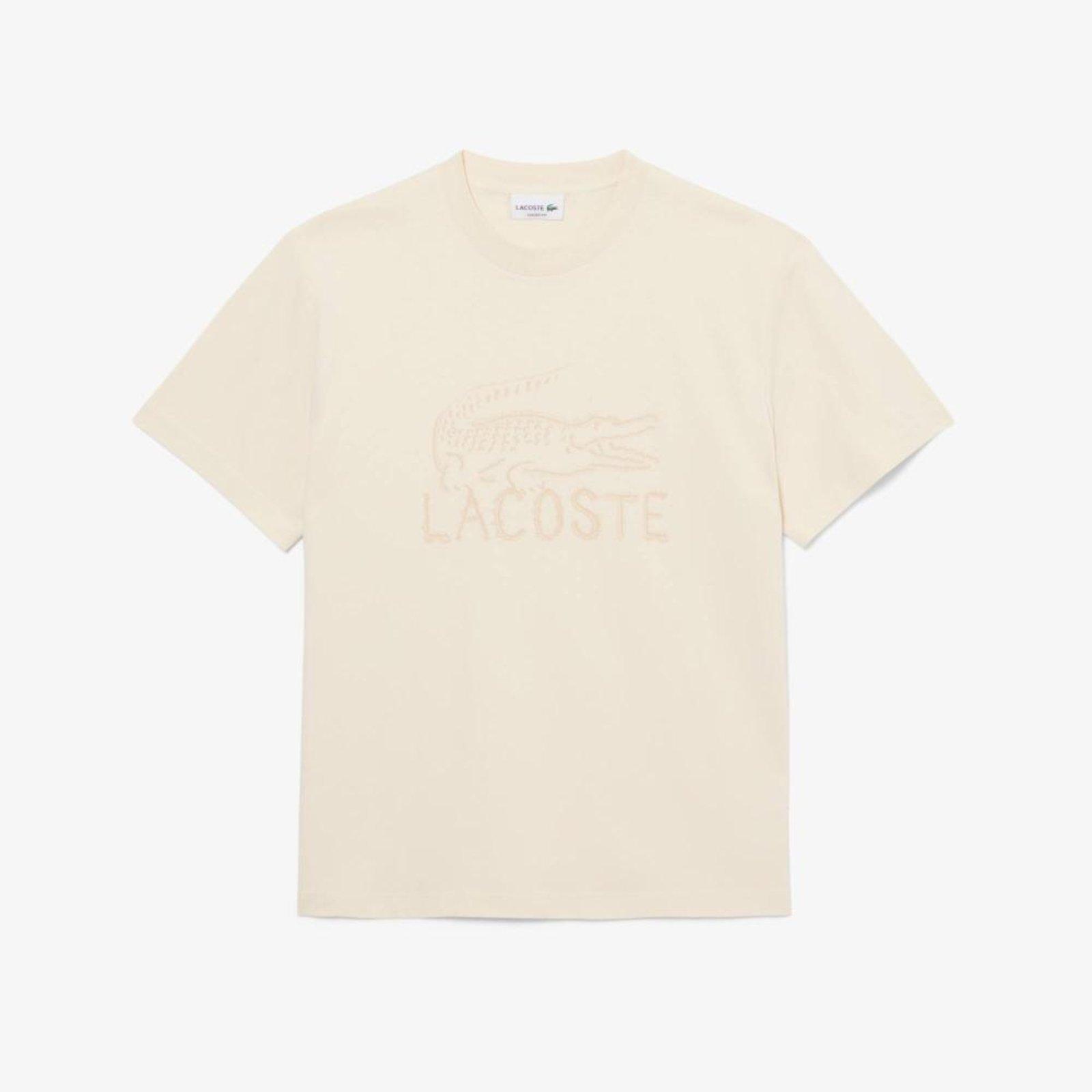 Camiseta de Algodão Estampada Bege - 3GG Bege