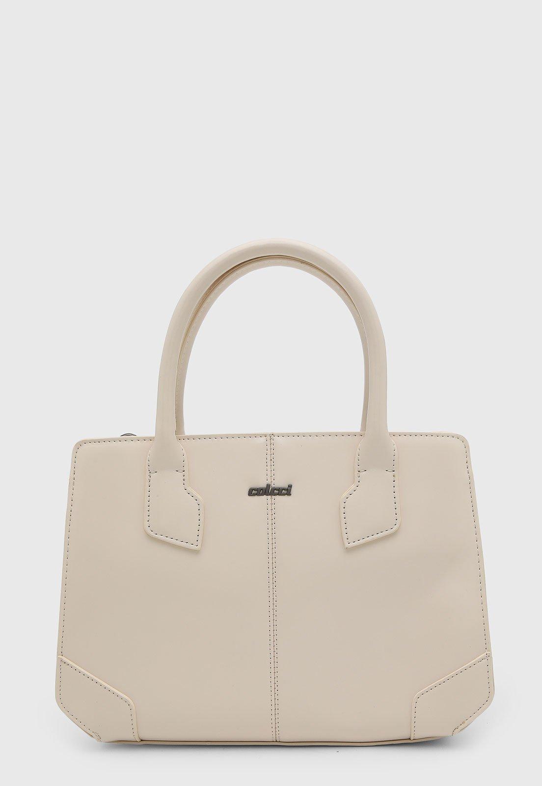Bolsa Grande Colcci Modelo Estruturado Off-White