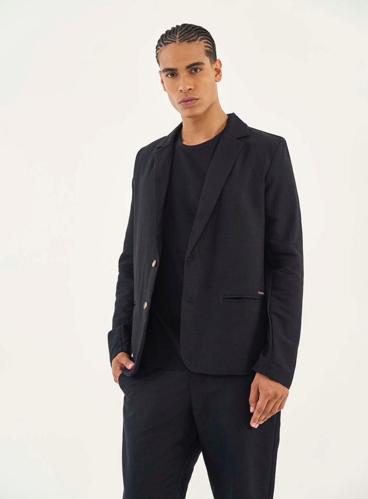 Blazer Alfaiataria Masculino Com Linho Colcci Preto