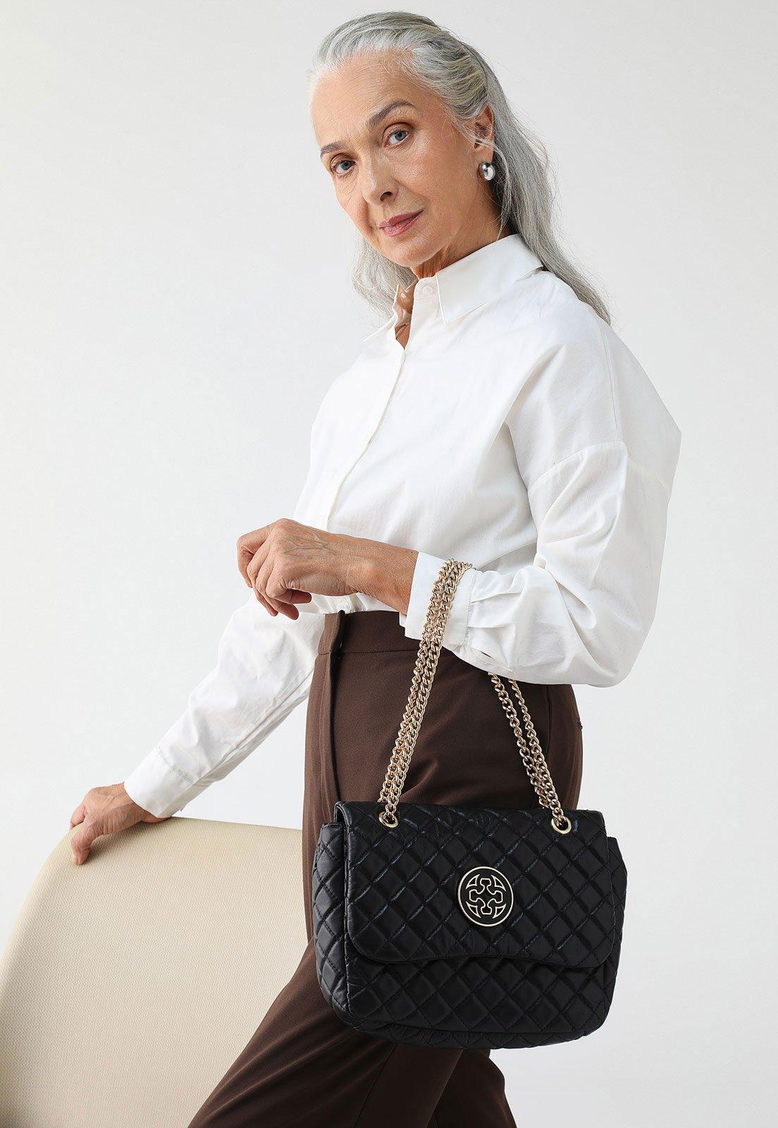 Bolsa Capodarte Matelassê Preta