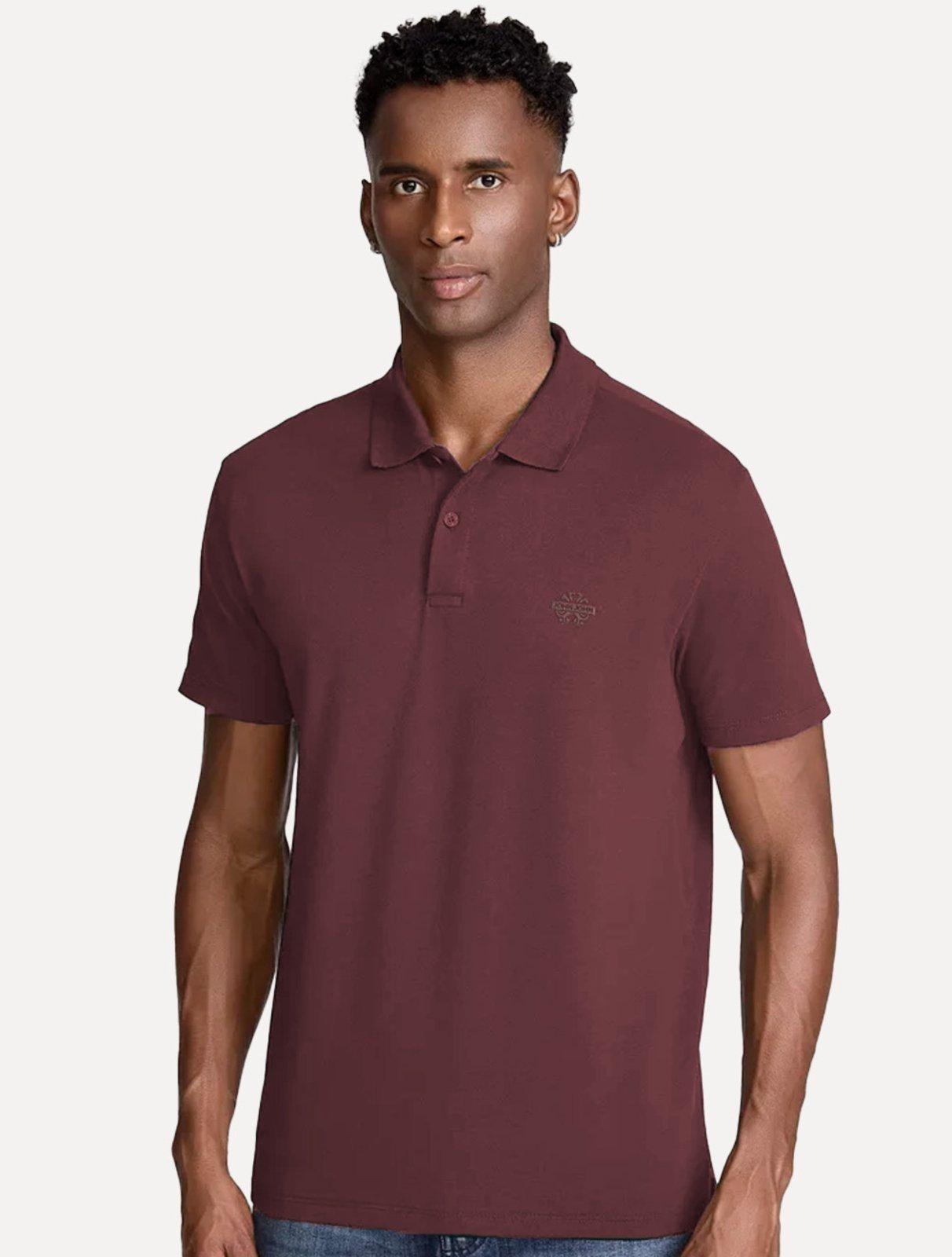 Polo John John Masculina Light Transfer Vinho