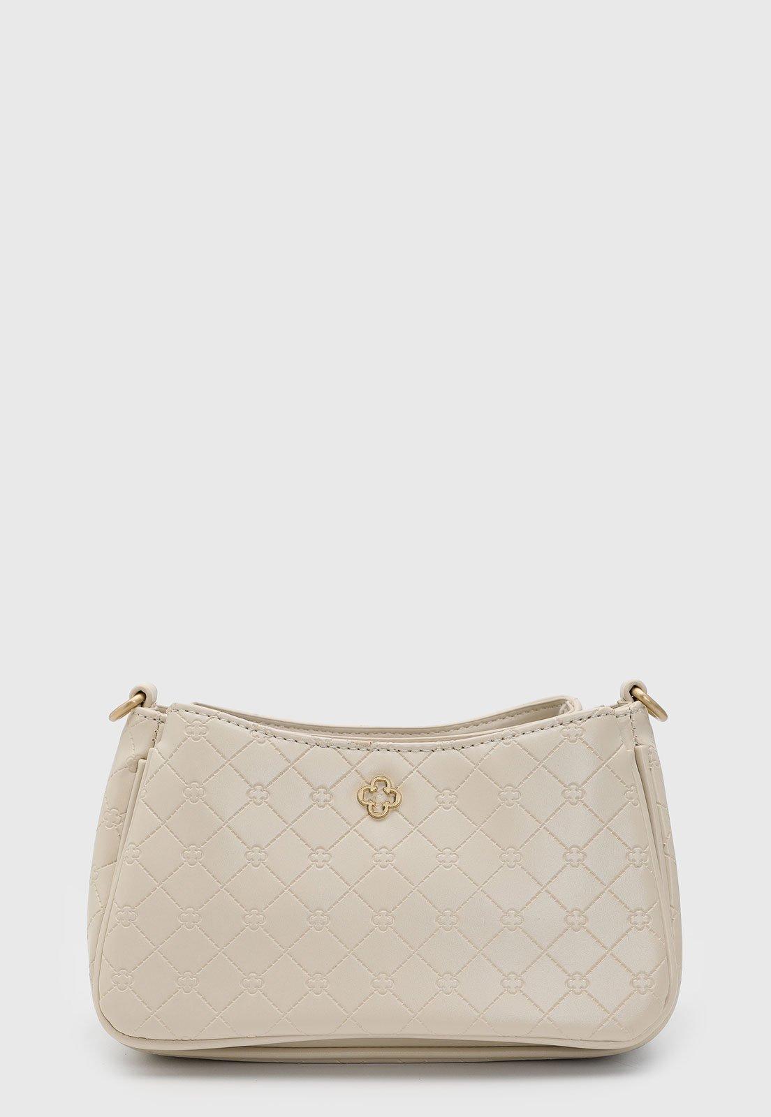 Bolsa Média Feminina Capodarte Matelassê Duna Off-White