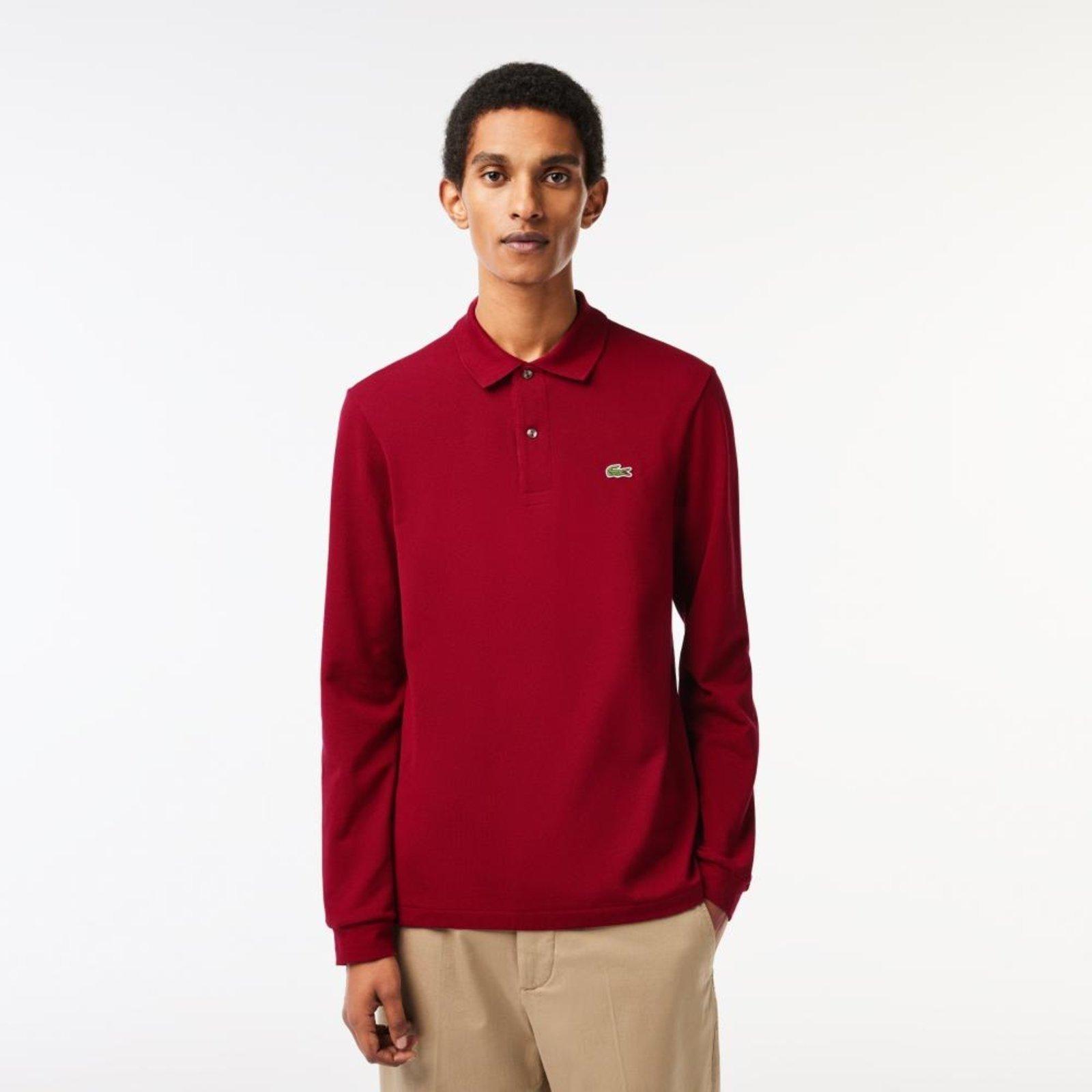 Polo Lacoste Lacoste L.12.12 de mangas longas Vinho