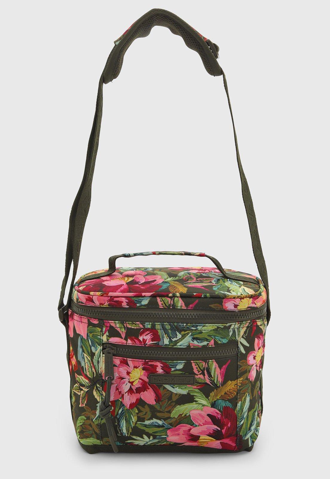 Bolsa Cooler Feminina FARM Floral Verde