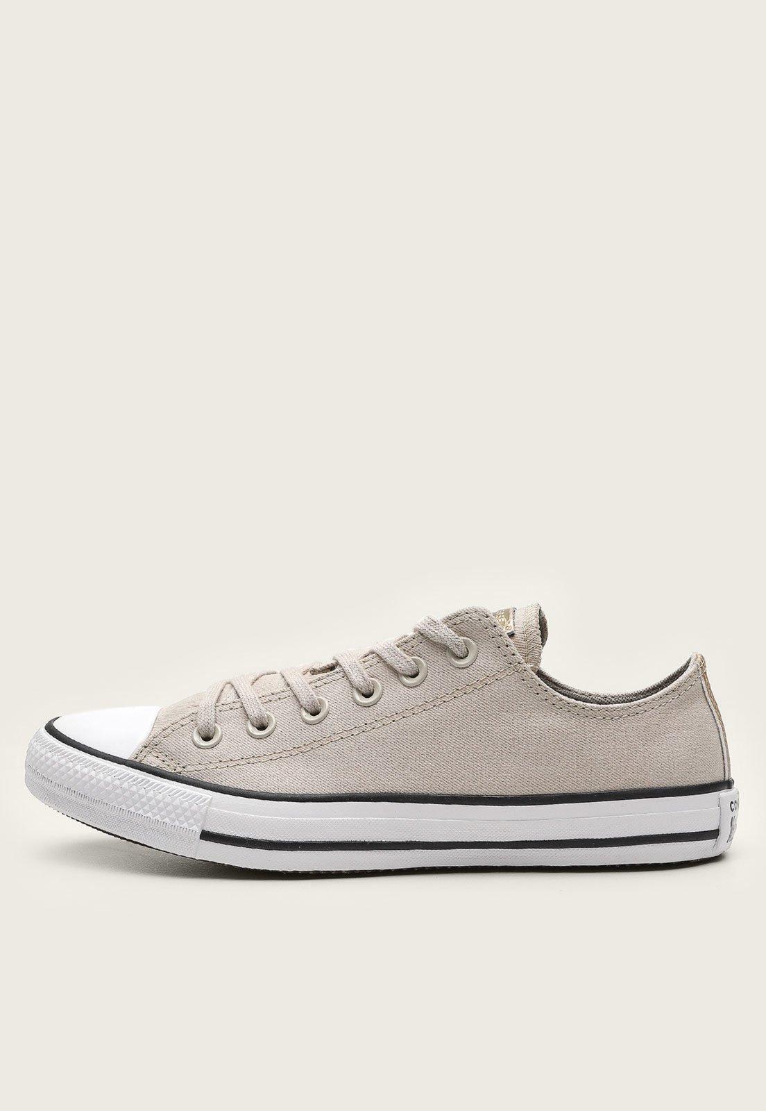 Tênis Converse Chuck Taylor All Star Cano Baixo Bege