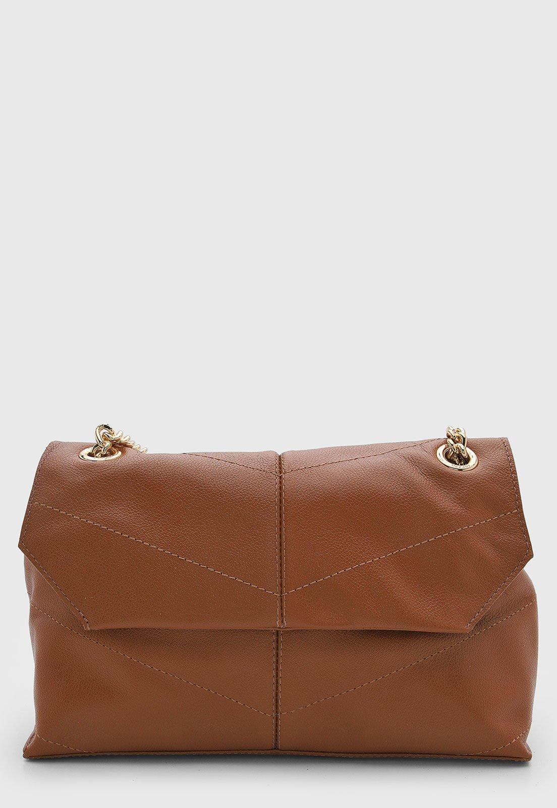Bolsa Feminina Arezzo Média Couro Marrom