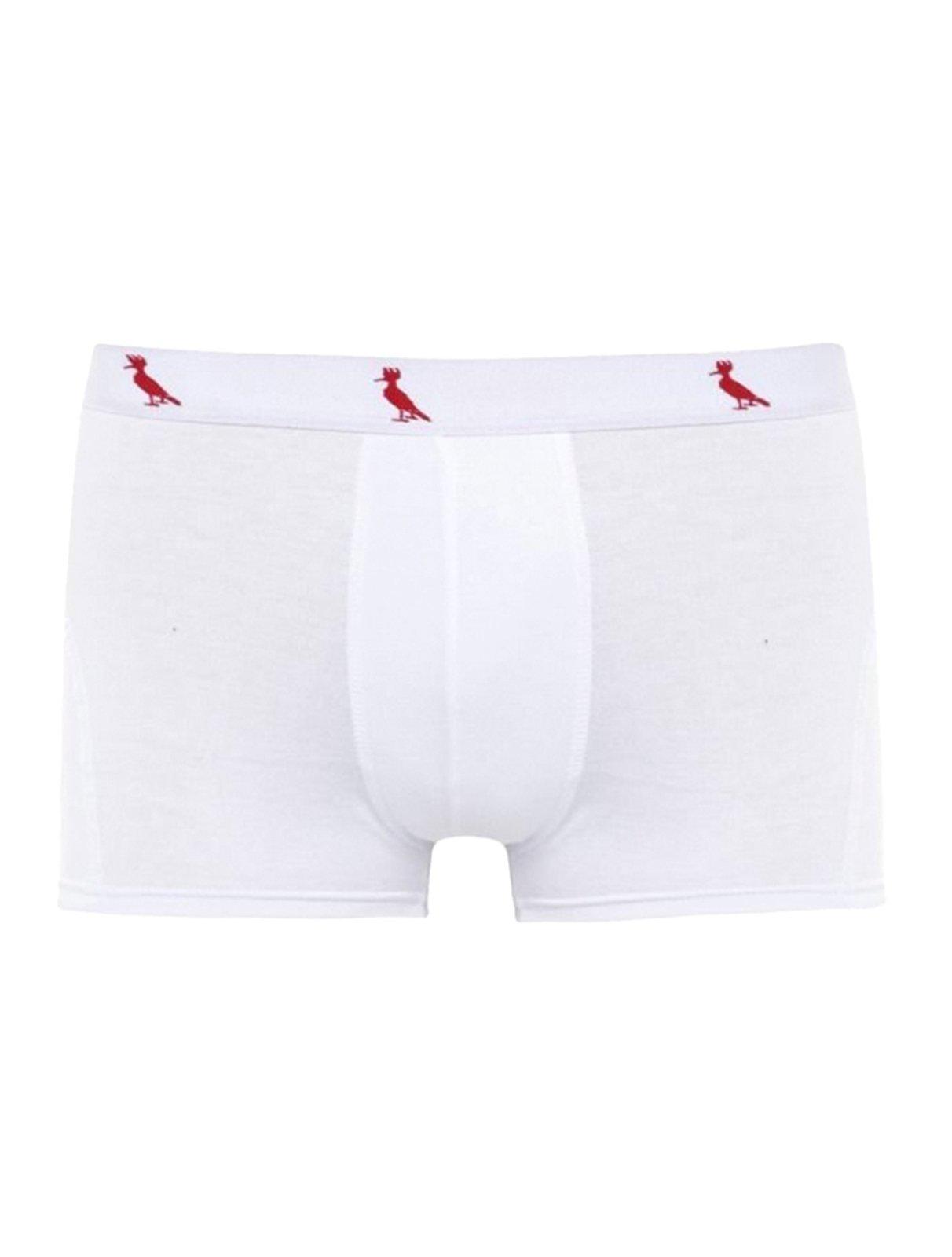Cueca Reserva Masculina Boxer Red Woodpecker Cotton Branca