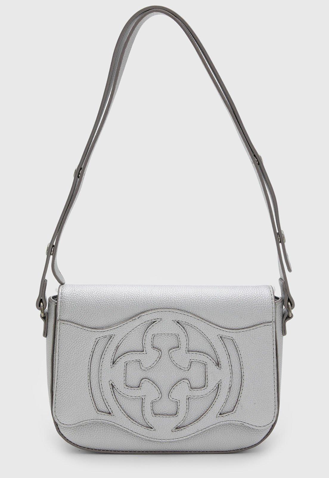 Bolsa Feminina Capodarte Estruturada Prata