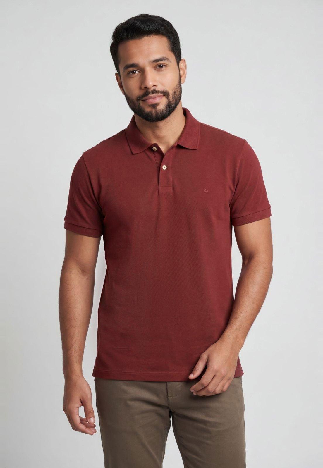 Polo Masculina Aramis Tradicional Vermelha