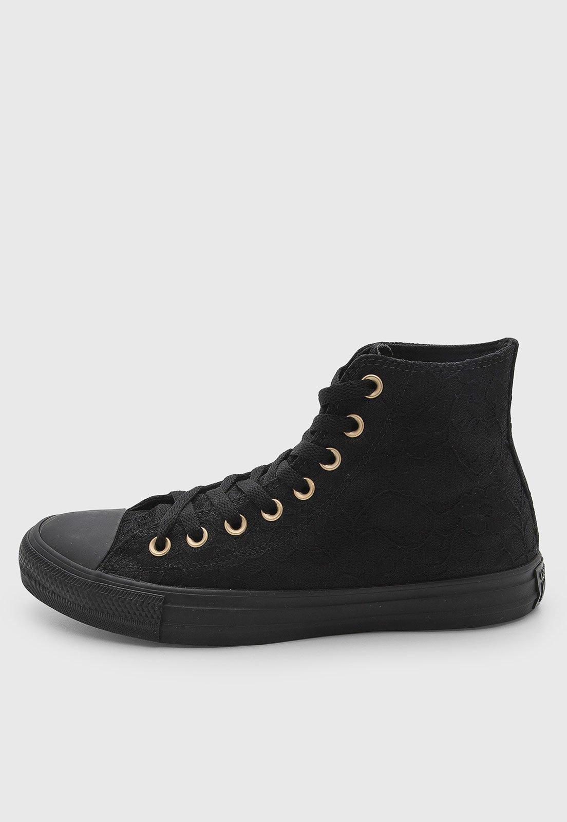 Tênis Feminino Converse Chuck Taylor All Star Cano Alto Preto