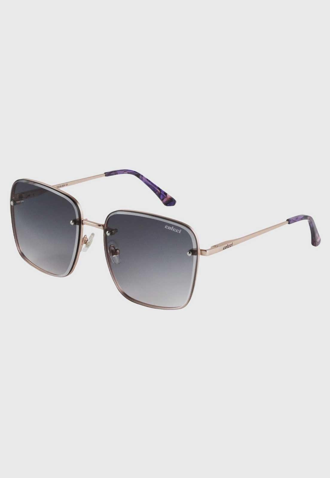 Óculos de Sol Feminino Colcci Fosco Ponteira Marmorizada Dourado