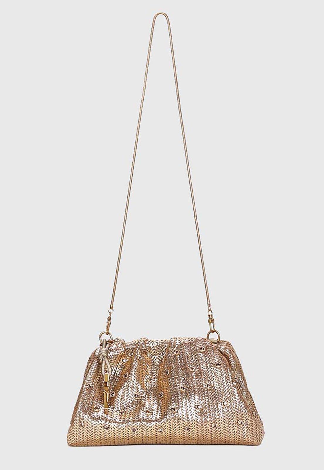 Bolsa Feminina Santa Lolla Pequena Dourada
