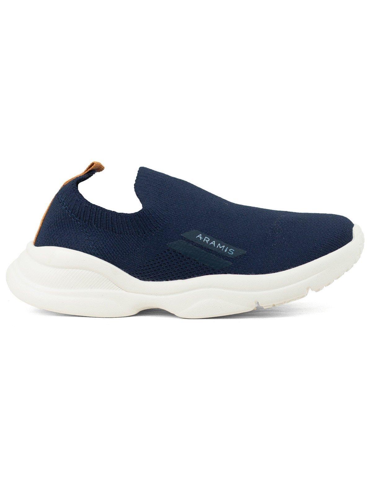 Tênis Aramis Next Casual Grand Luxe Knit Elástico Confortável Flexível Antiderrapante Azul Marinho