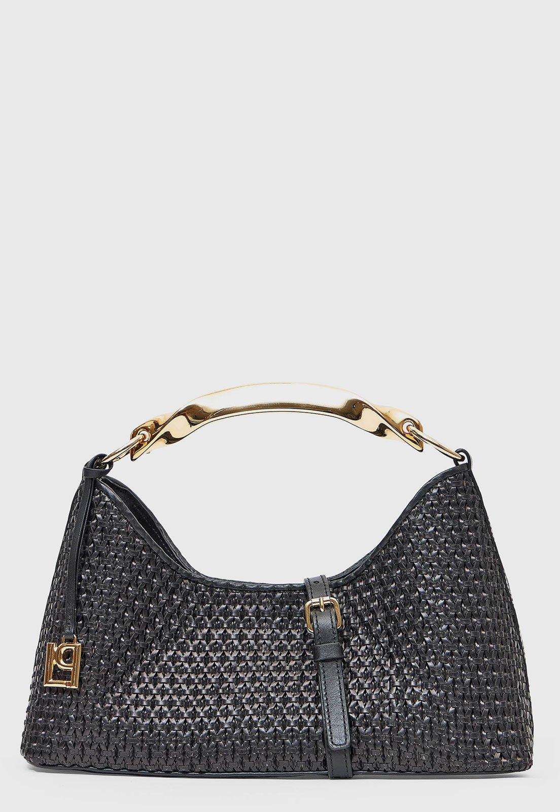 Bolsa Feminina Lança Perfume Texturizada Preta
