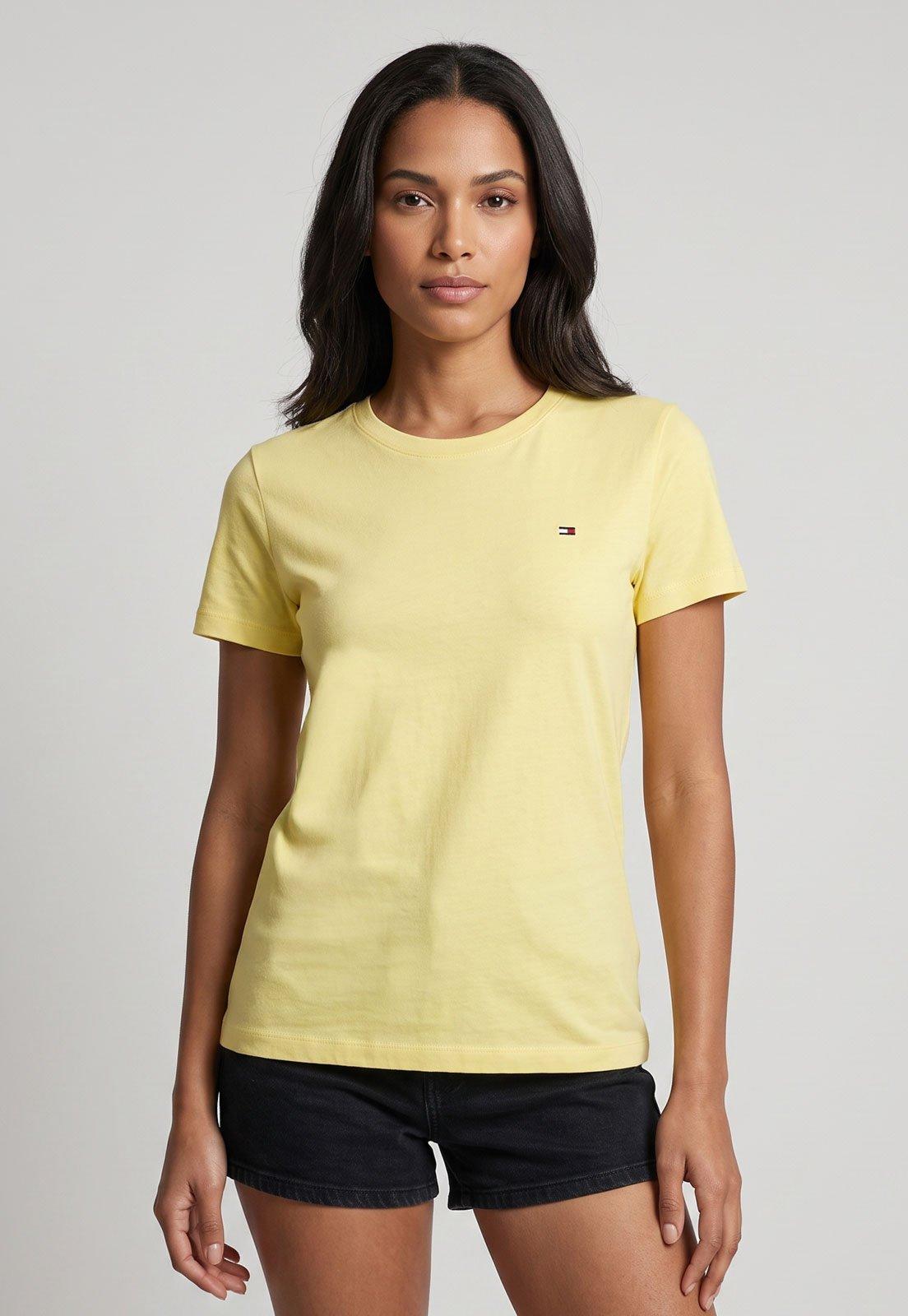 Camiseta Tommy Hilfiger Logo Amarela