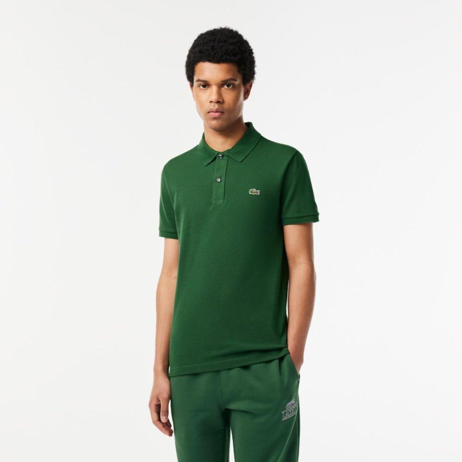 Camisa Polo masculina Slim Fit em petit piquet Verde