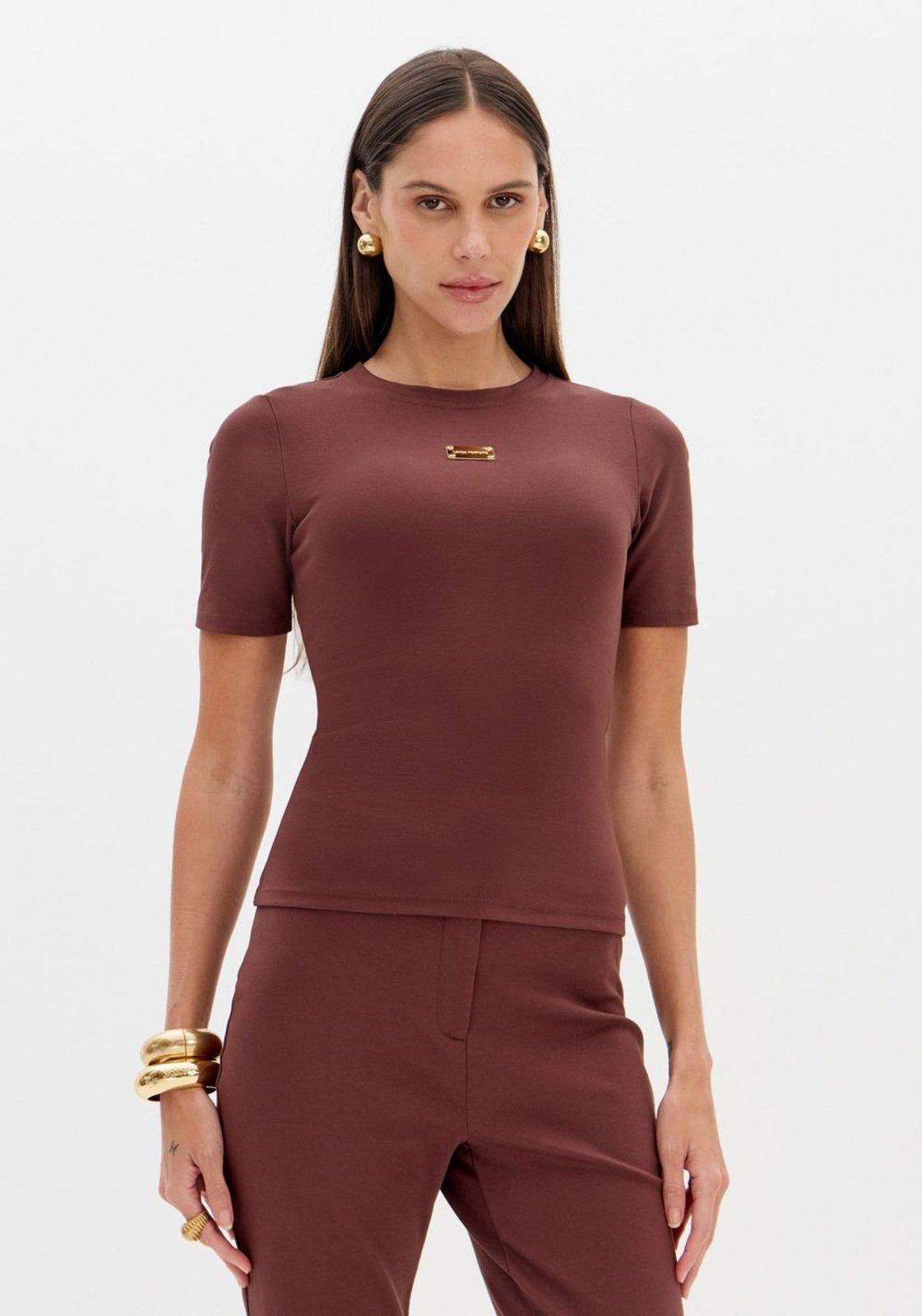 Blusa Com Manga Curta Lança Perfume