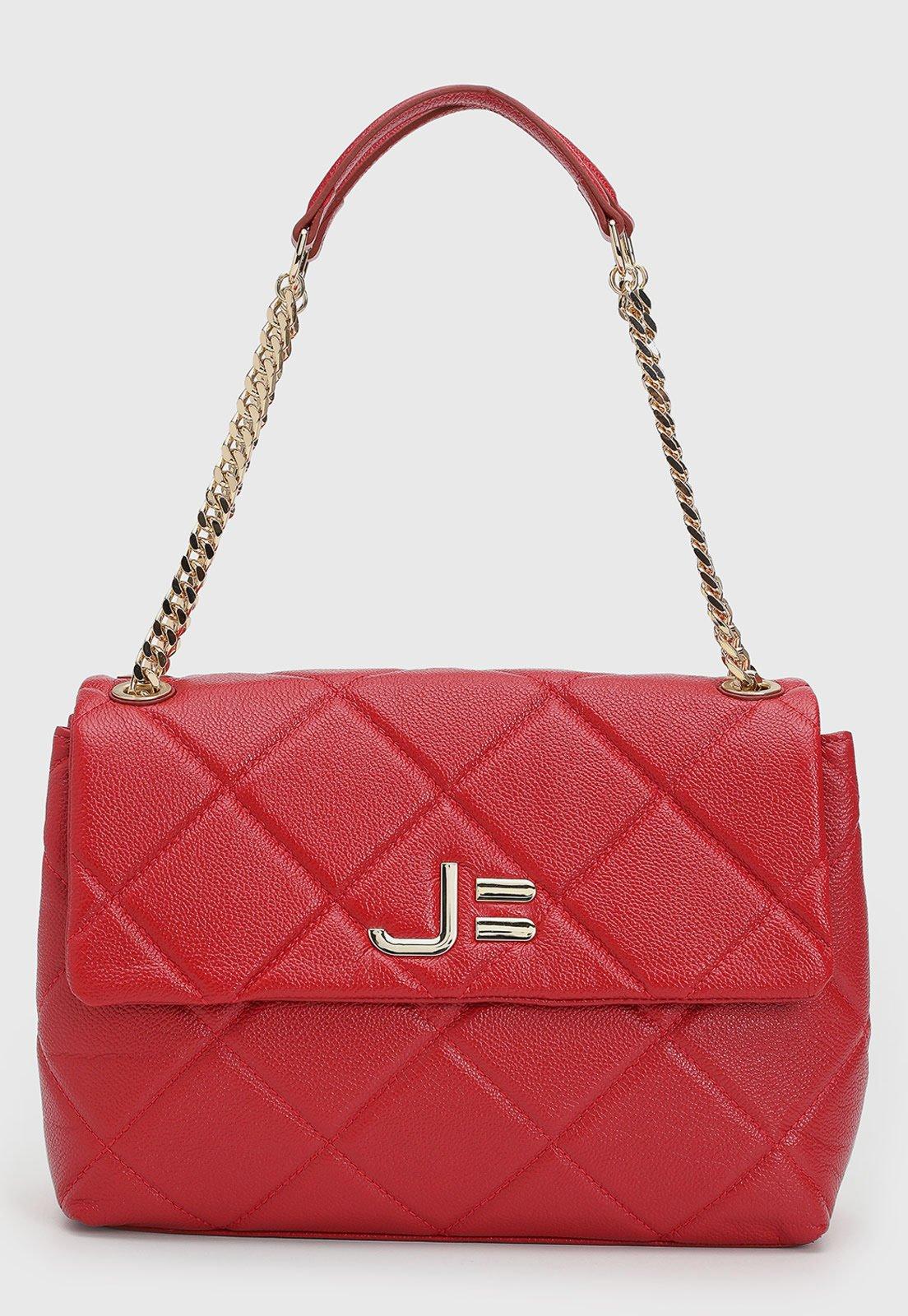 Bolsa Feminina Jorge Bischoff Matelassê Vermelha