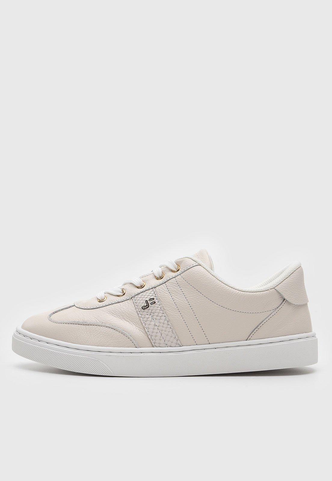Tênis Jorge Bischoff de Couro Cobra Off White