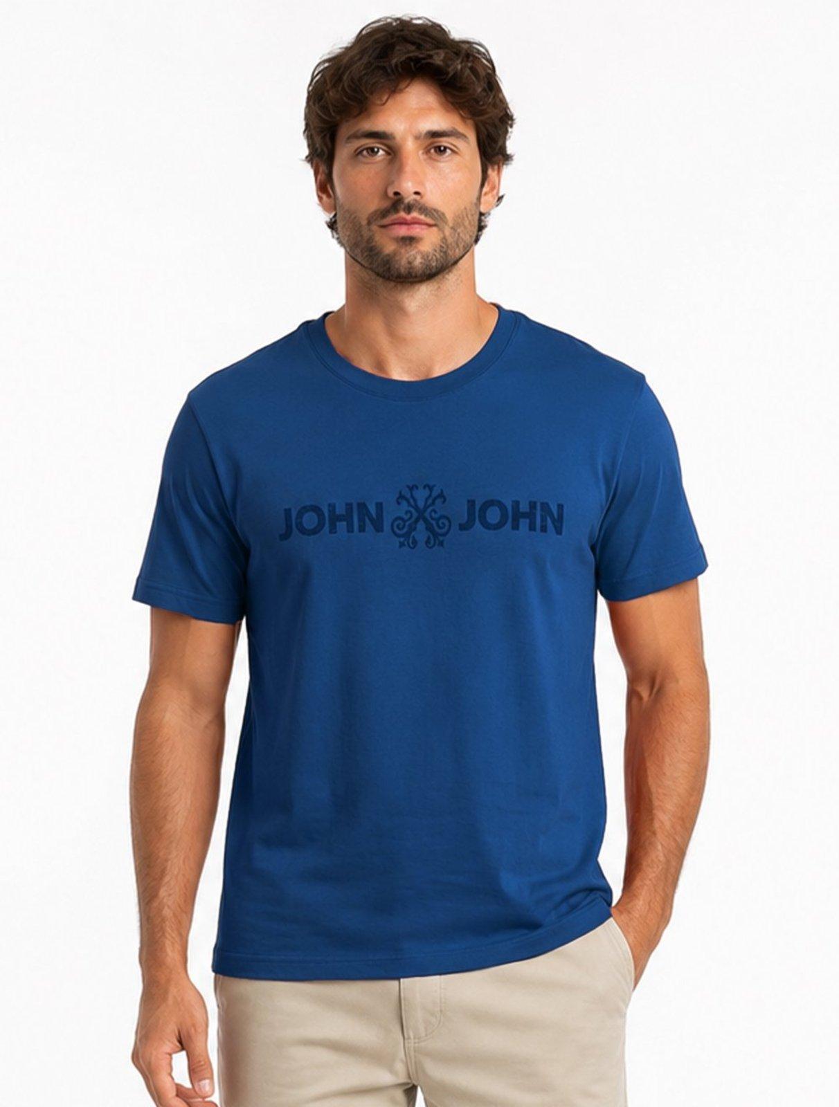 Camiseta John John Masculina Fit Basic Azul Escuro