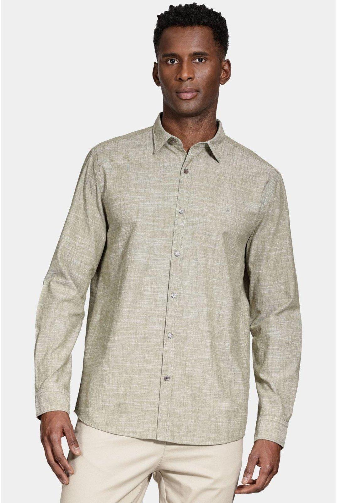 Camisa Aramis Manga Longa Regular Flamê Verde Militar