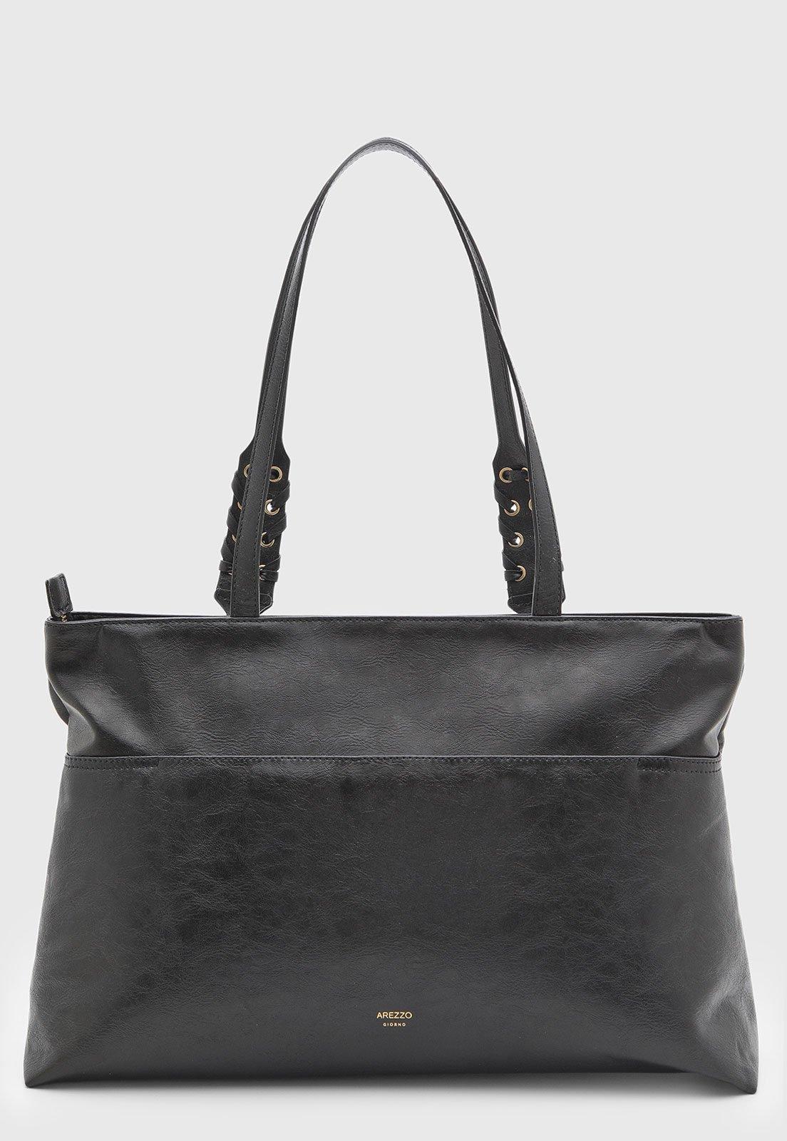 Bolsa Feminina Arezzo Estruturada Preta