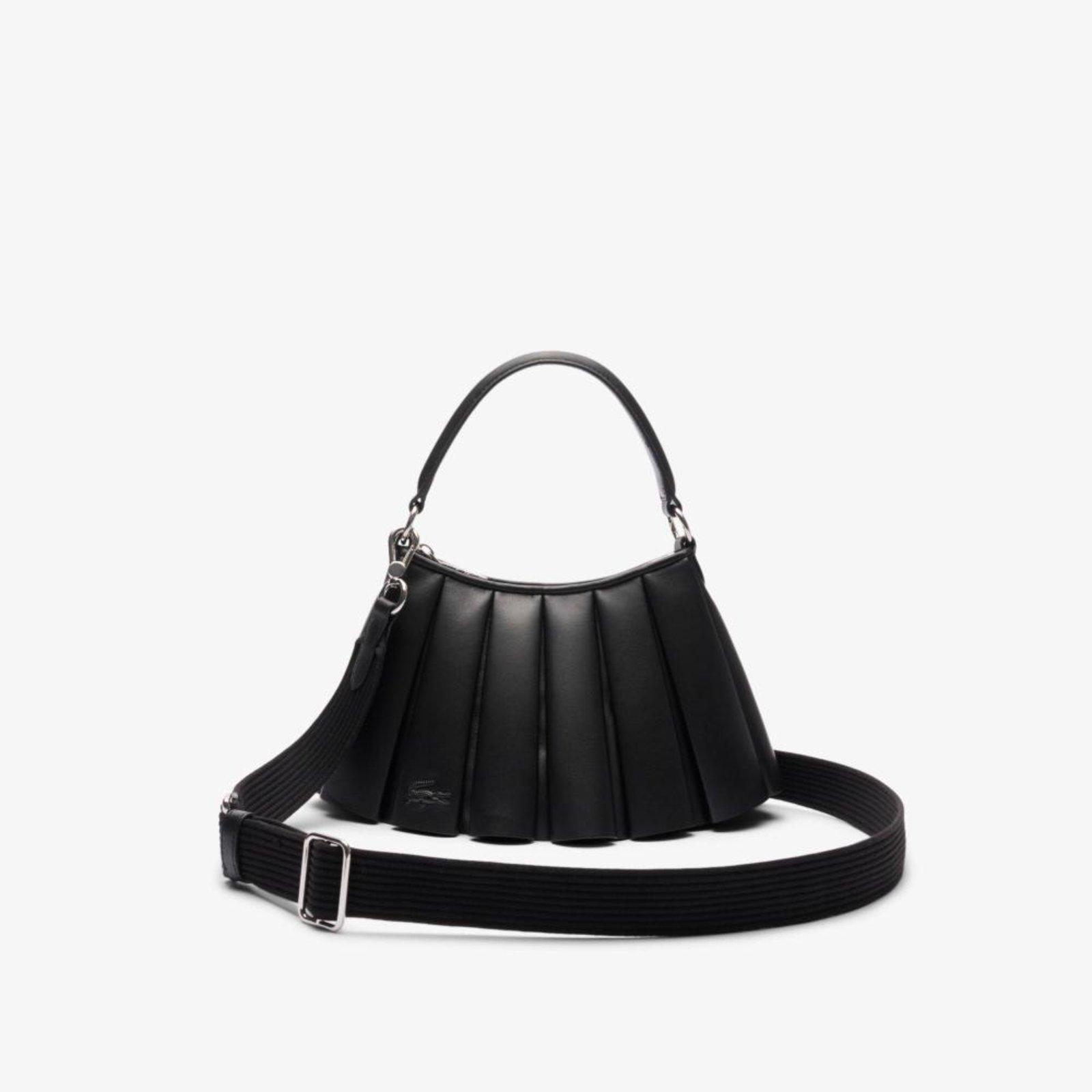 Bolsa Lacoste Hobo Pequena em Couro Lenglen Branco