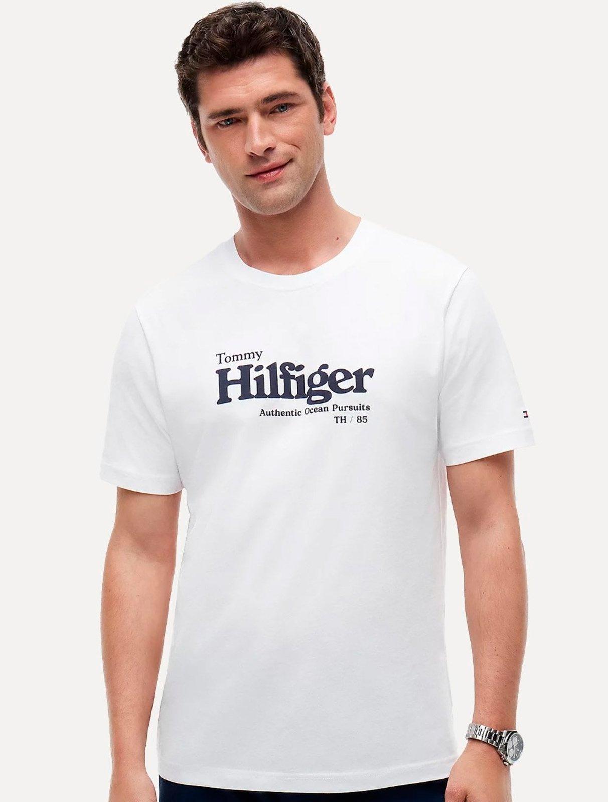 Camiseta Tommy Hilfiger Masculina Authentic Ocean Pursuit Branca